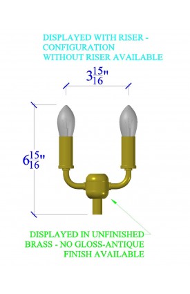 2 Light Candelabra 